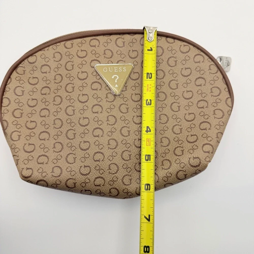 NEW Guess Makeup Dome Logo Cosmetics Bag Travel Monogram Toiletry Y2K